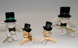 Vintage Holt Howard New Year Baby & Napco Bunny New Year Dancing Magic Black Hat