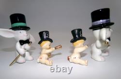 Vintage Holt Howard New Year Baby & Napco Bunny New Year Dancing Magic Black Hat