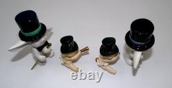 Vintage Holt Howard New Year Baby & Napco Bunny New Year Dancing Magic Black Hat