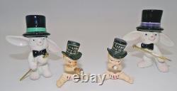 Vintage Holt Howard New Year Baby & Napco Bunny New Year Dancing Magic Black Hat