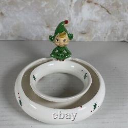 Vintage Holt Howard Pixie Floral Frog Ring