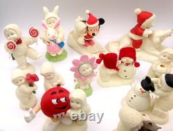 Vintage Huge Lot of 19 Snow Babies Pooh Mickey M & M Witch Toto Minnie Music Box
