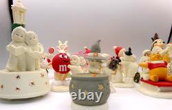 Vintage Huge Lot of 19 Snow Babies Pooh Mickey M & M Witch Toto Minnie Music Box