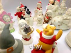 Vintage Huge Lot of 19 Snow Babies Pooh Mickey M & M Witch Toto Minnie Music Box