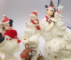 Vintage Huge Lot of 19 Snow Babies Pooh Mickey M & M Witch Toto Minnie Music Box