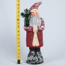 Vintage Ino Schaller LARGE Red Santa Candy Container Belsnickle Papier Mache 17