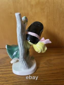 Vintage JUNE Norcrest Girl Figurine F 413 Swing Bonnet Ribbon