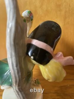 Vintage JUNE Norcrest Girl Figurine F 413 Swing Bonnet Ribbon