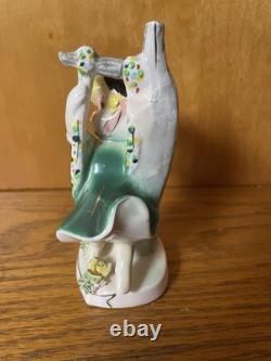 Vintage JUNE Norcrest Girl Figurine F 413 Swing Bonnet Ribbon