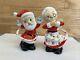 Vintage Japan Hula Hooping Santa And Mrs. Claus Salt And Pepper Shakers