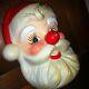 Vintage Jolly Santa Head Face Xmas Musical Nose Wind Up 7 Adorable Cute