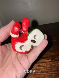 Vintage Josef Originals Christmas Little Boy and Santa on the Phone Figurines