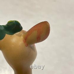 Vintage Josef Originals Christmas Reindeer Figurines Holly and Berries Pair