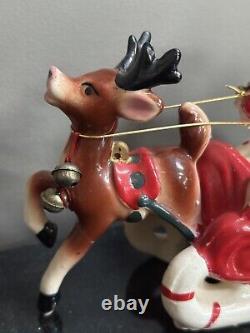 Vintage Kreiss & Co Girl Riding In A Sled Holiday Figurine