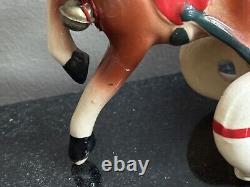 Vintage Kreiss & Co Girl Riding In A Sled Holiday Figurine