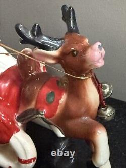 Vintage Kreiss & Co Girl Riding In A Sled Holiday Figurine