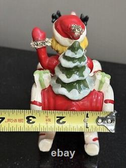 Vintage Kreiss & Co Girl Riding In A Sled Holiday Figurine