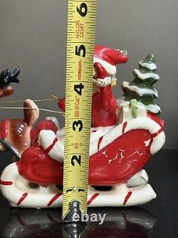 Vintage Kreiss & Co Girl Riding In A Sled Holiday Figurine