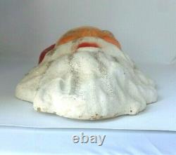 Vintage Large Paper Mache Santa Face Head Wall Hanging 17 x 11