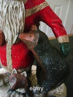 Vintage Large Schifferl 11 Belsnickle Santa Figurine A MERRY CHRISTMAS TO ALL