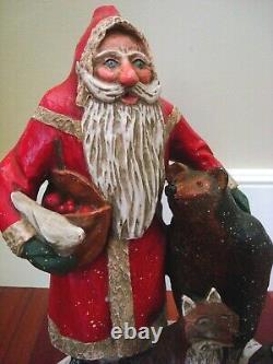 Vintage Large Schifferl 11 Belsnickle Santa Figurine A MERRY CHRISTMAS TO ALL