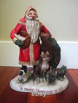 Vintage Large Schifferl 11 Belsnickle Santa Figurine A MERRY CHRISTMAS TO ALL