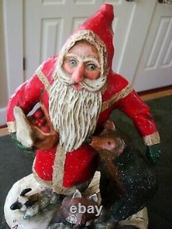 Vintage Large Schifferl 11 Belsnickle Santa Figurine A MERRY CHRISTMAS TO ALL