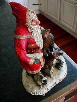 Vintage Large Schifferl 11 Belsnickle Santa Figurine A MERRY CHRISTMAS TO ALL