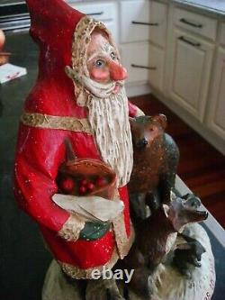 Vintage Large Schifferl 11 Belsnickle Santa Figurine A MERRY CHRISTMAS TO ALL