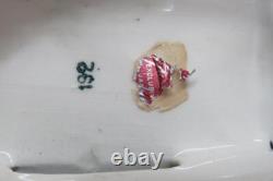 Vintage Lefton Ceramic REINDEER White SLEIGH Planter Candy Container #192 (RARE)
