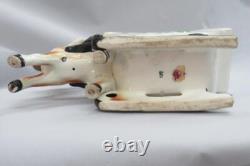 Vintage Lefton Ceramic REINDEER White SLEIGH Planter Candy Container #192 (RARE)