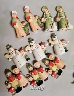 Vintage Lefton Christmas Figures Lot of 24