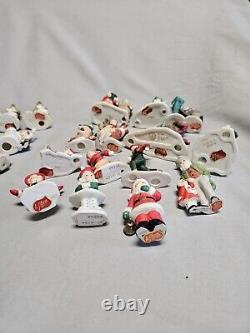 Vintage Lefton Christmas Figures Lot of 24