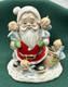 Vintage Lefton Mcm Christmas Santa With 5 Baby Angels Figurine Made In Taiwan