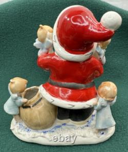 Vintage Lefton MCM Christmas Santa with 5 Baby Angels Figurine Made in Taiwan