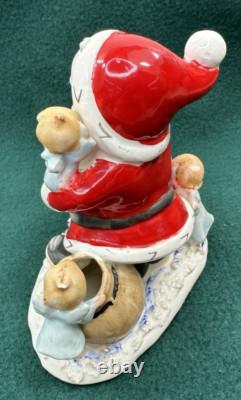 Vintage Lefton MCM Christmas Santa with 5 Baby Angels Figurine Made in Taiwan