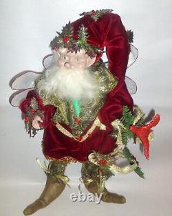 Vintage Mark Roberts 2002 Large 19 Holly Jolly Fairy Elf w Red Cardinal 58/2000