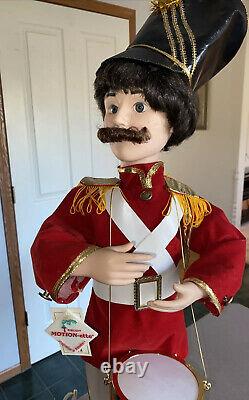 Vintage Motion-ette Animated Telco Christmas Holiday Soldier Drummer