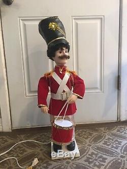 Vintage Motion-ette Animated Telco Christmas Holiday Soldier Drummer Band