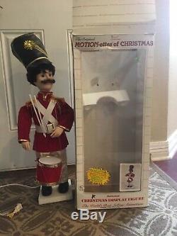 Vintage Motion-ette Animated Telco Christmas Holiday Soldier Drummer Band