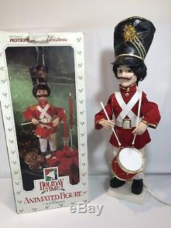 Vintage Motion-ette Animated Telco Christmas Holiday Soldier Drummer Band w box