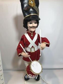 Vintage Motion-ette Animated Telco Christmas Holiday Soldier Drummer Band w box