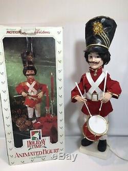 Vintage Motion-ette Animated Telco Christmas Holiday Soldier Drummer Band w box