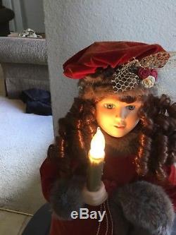 Vintage Motionette 24 Animated Motion Lighted Christmas Victorian Lady Doll HTF