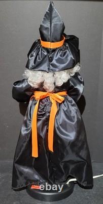 Vintage Motionettes Witch Lighted Pumpkin 1987 Telco Retro Moving Halloween