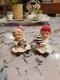 Vintage Napco Girl With Star & Boy With Tree Salt And Pepper 1959 Japan Christmas