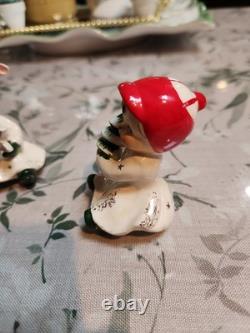 Vintage Napco Girl with Star & Boy with Tree Salt And Pepper 1959 Japan Christmas