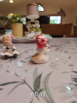 Vintage Napco Girl with Star & Boy with Tree Salt And Pepper 1959 Japan Christmas