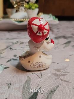 Vintage Napco Girl with Star & Boy with Tree Salt And Pepper 1959 Japan Christmas