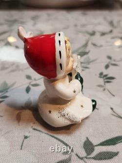 Vintage Napco Girl with Star & Boy with Tree Salt And Pepper 1959 Japan Christmas